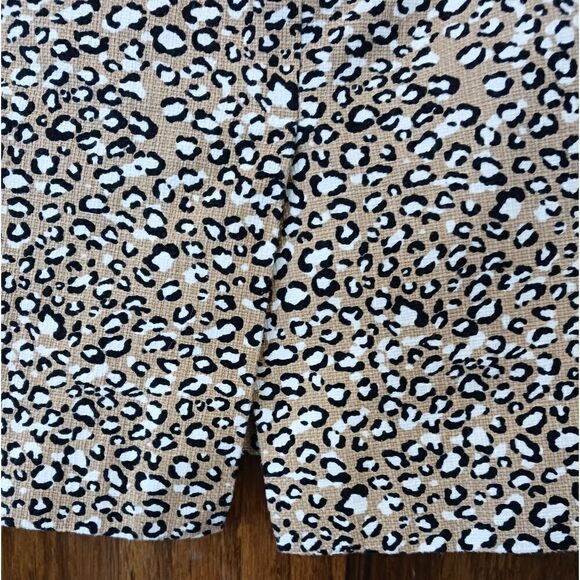 J CREW Animal Print Pencil Skirt Cotton Kick Pleat - Picture 8 of 14
